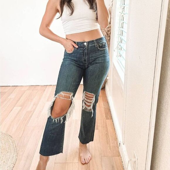 L'AGENCE Jordan High Rise Crop Jeans - Picture 1 of 9